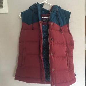 Patagonia Women's M Down Vest Bivy Quilted Hooded